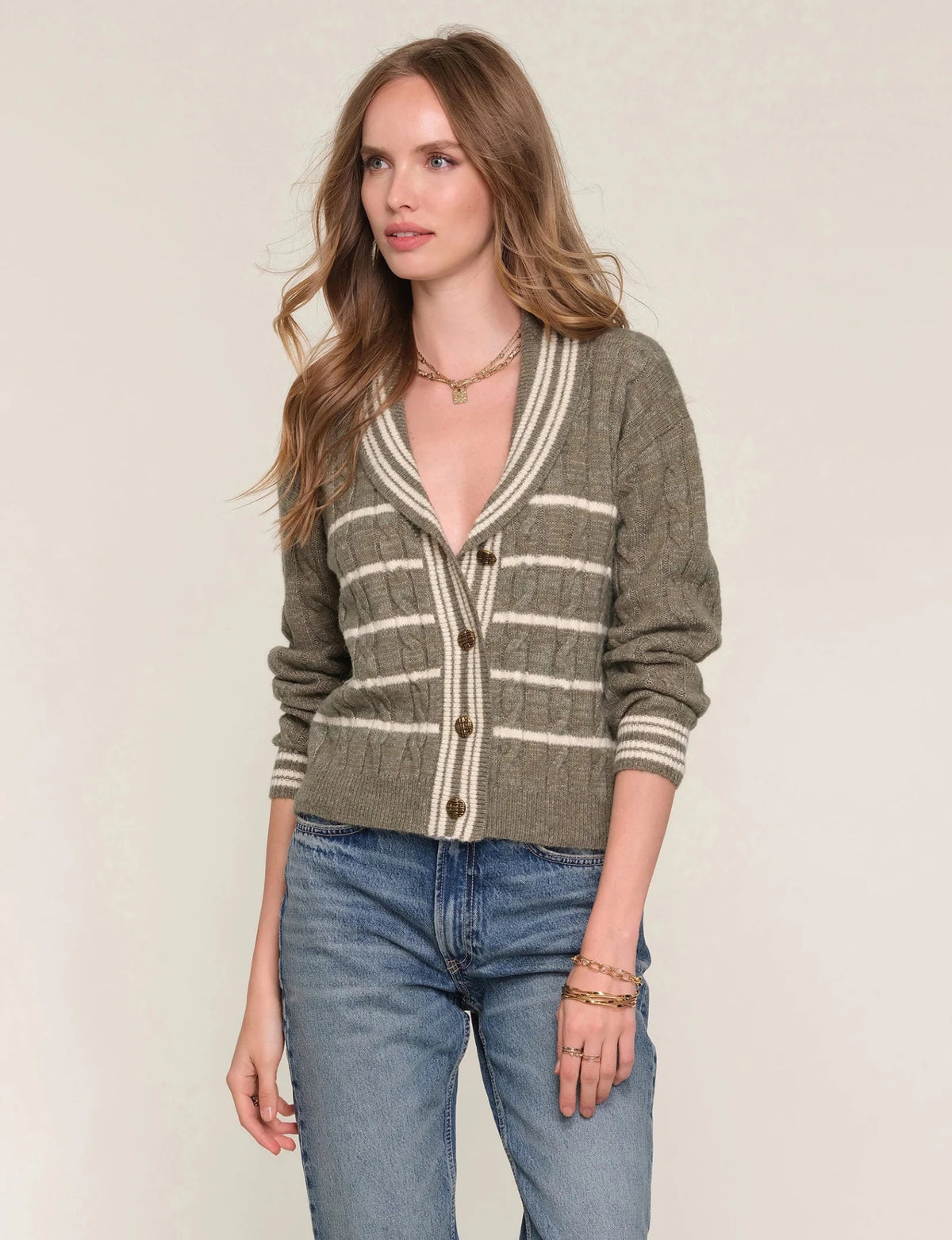 Rose & Lee Co Cherie Cardigan, Grass unknown