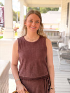Rose & Lee Co Canopy Top, Chocolate Cherry by Z Supply Tanks