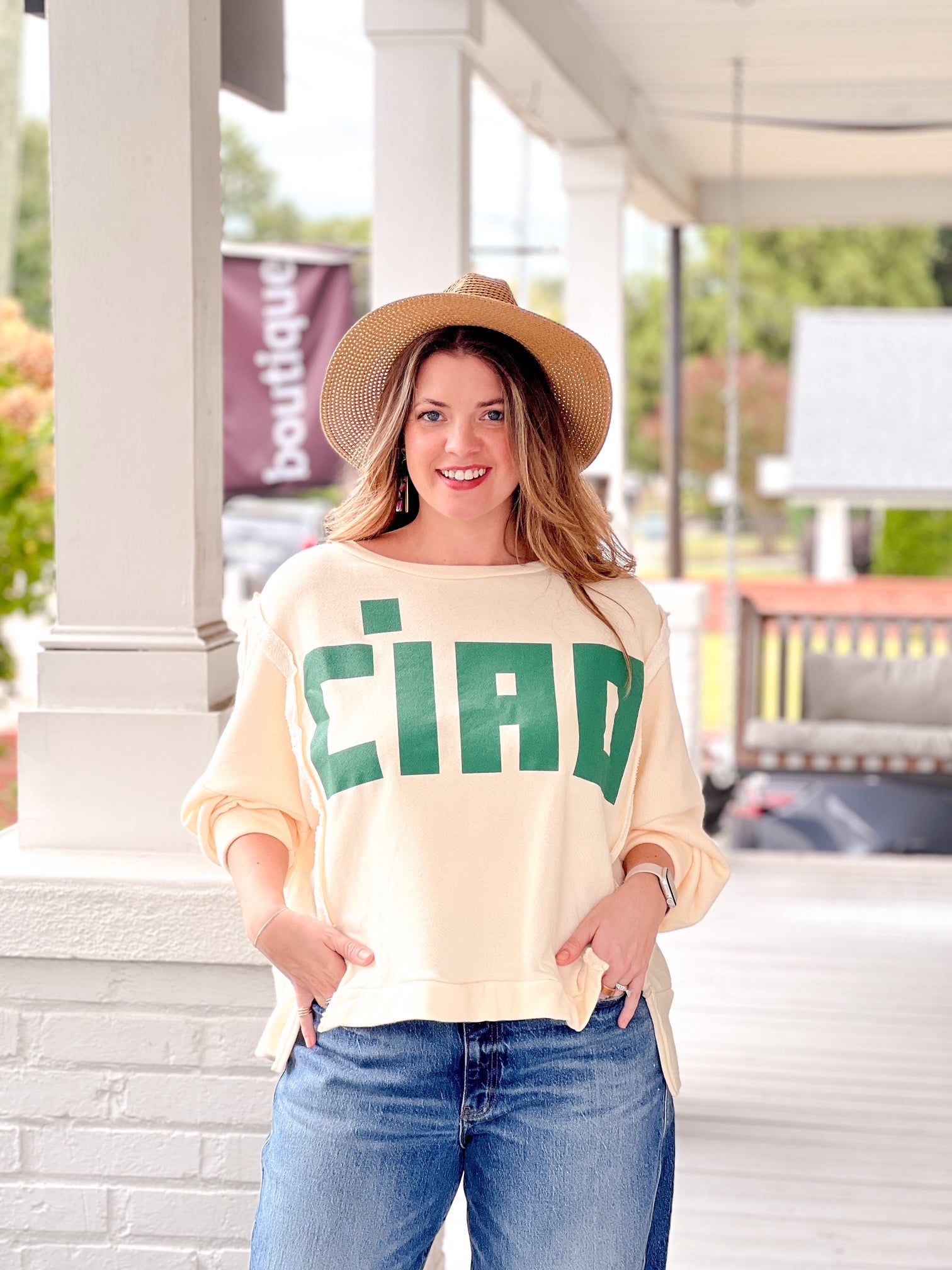 CIAO Graphic Long Sleeve Top
