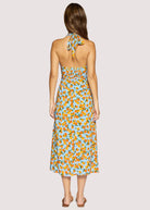 Rose & Lee Co Citrus Soiree Dress, Blue/Orange Event Dress