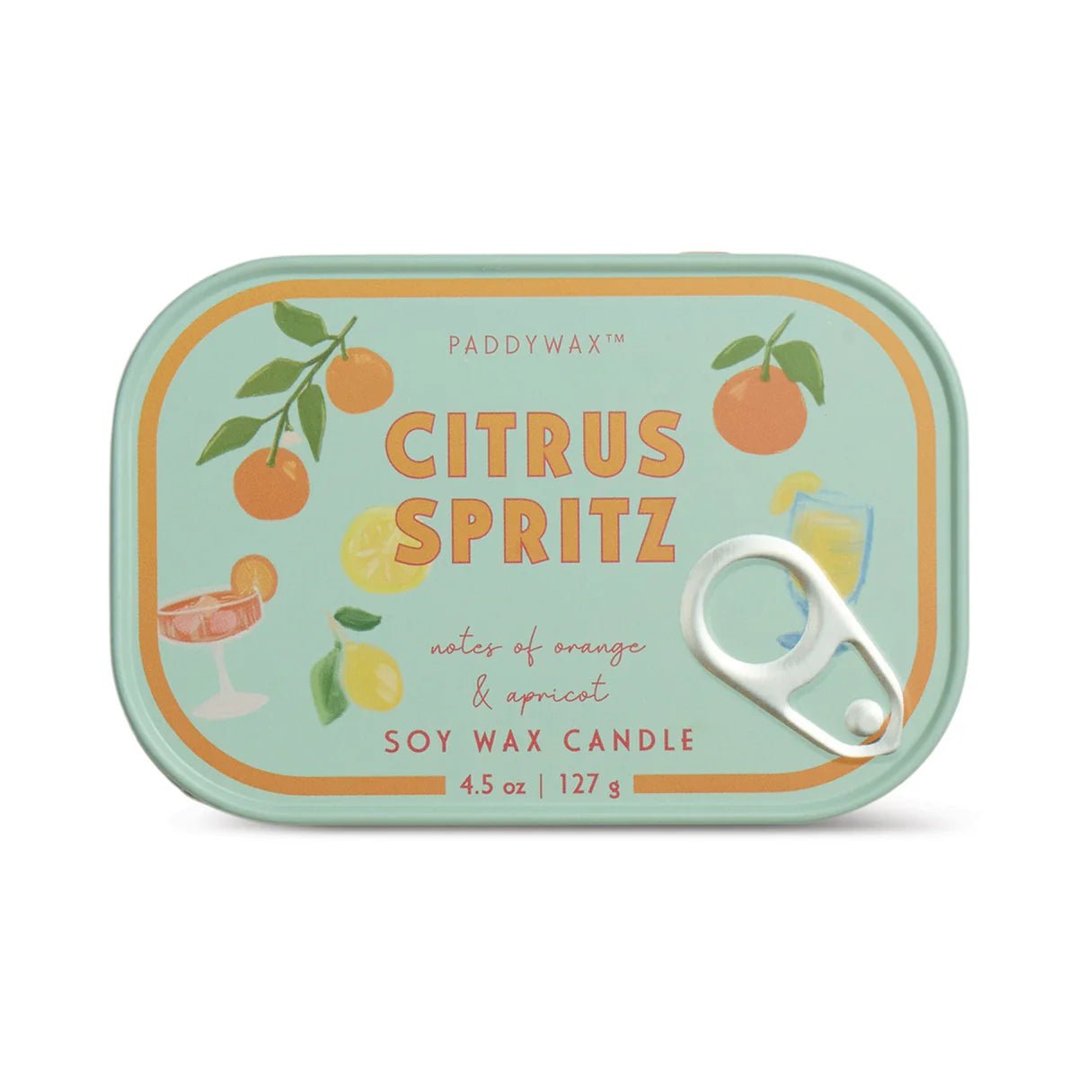 Rose & Lee Co Bistro 4.5 oz Tin Candle, Citrus Spritz Candles