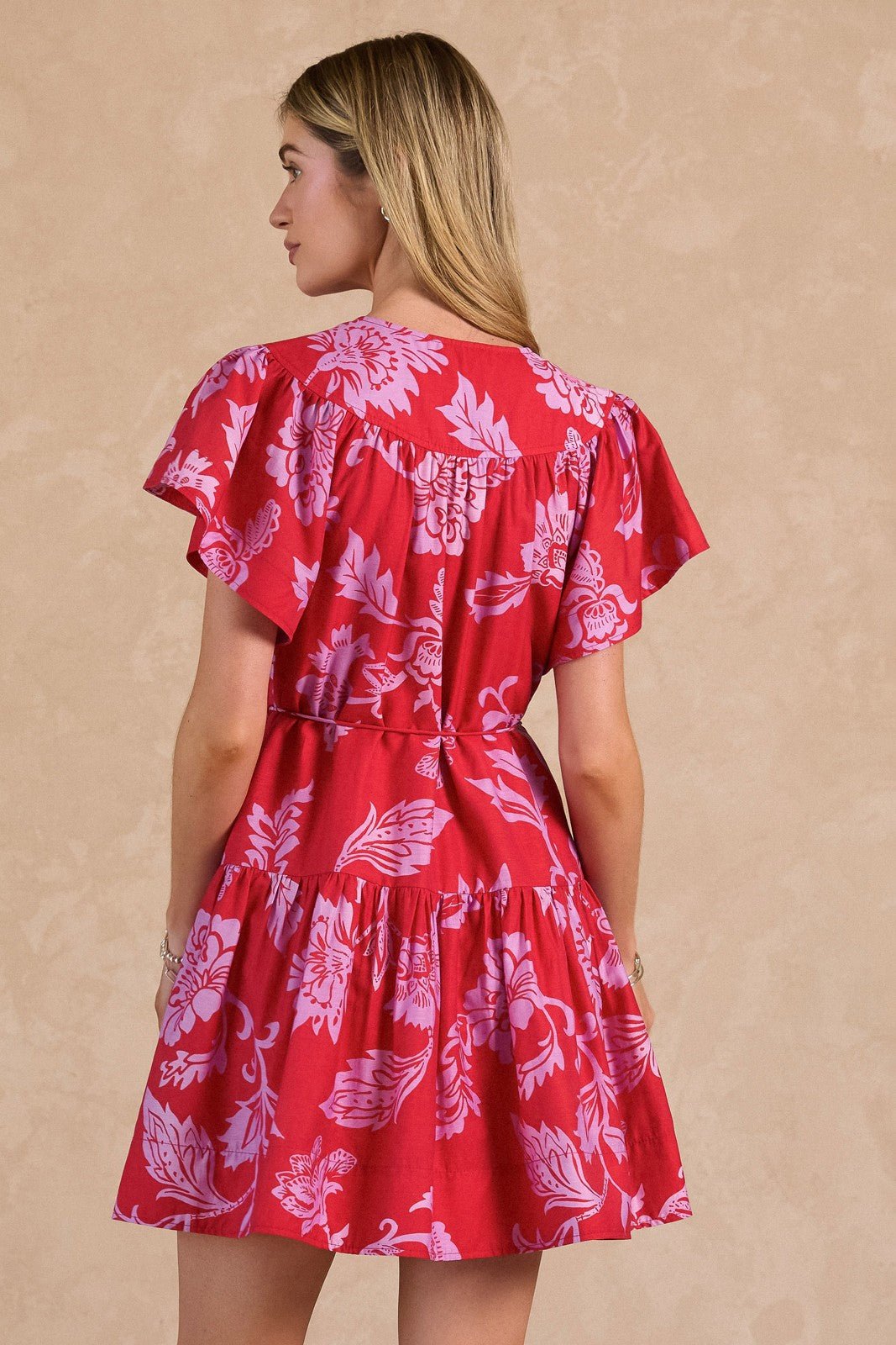 Cleo Dress, Red Multi