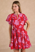 Rose & Lee Co Cleo Dress, Red Multi Work Dress