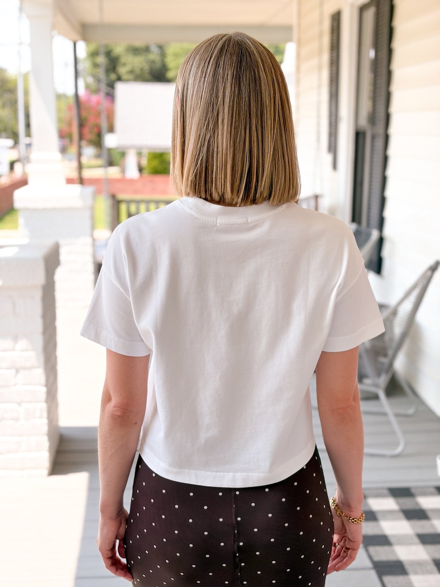 Rose & Lee Co Cloud 9 Jersey Tee, Bright White by Marine Layer short sleeve