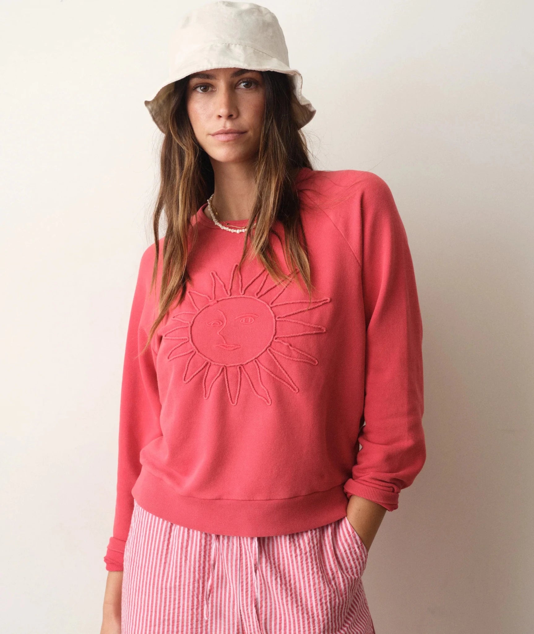 Rose & Lee Co Cloud 9 Sweatshirt, Washed Red by Marine Layer Sweatshirt & Hoodies