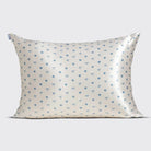 Rose & Lee Co Satin Pillowcase, Pearlized Cream & Coastal Blue Print Home & Gifts