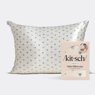Rose & Lee Co Satin Pillowcase, Pearlized Cream & Coastal Blue Print Home & Gifts