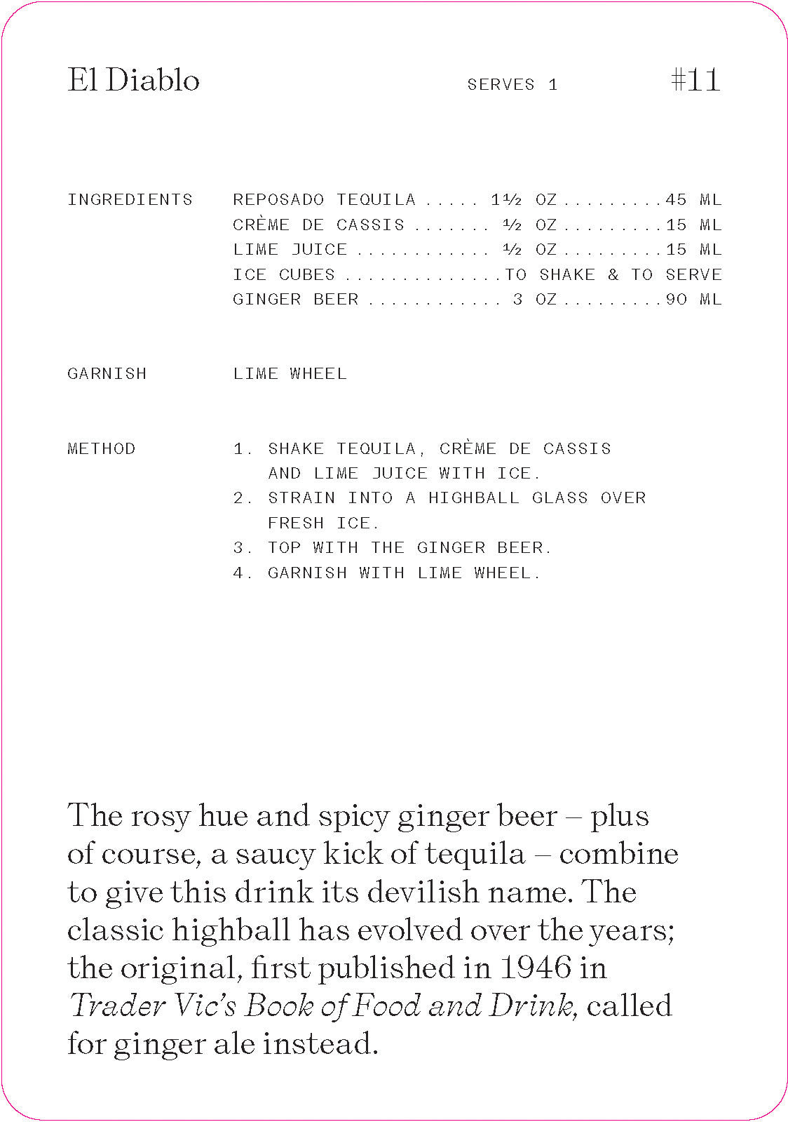 Cocktail Cabinet Tequila Book