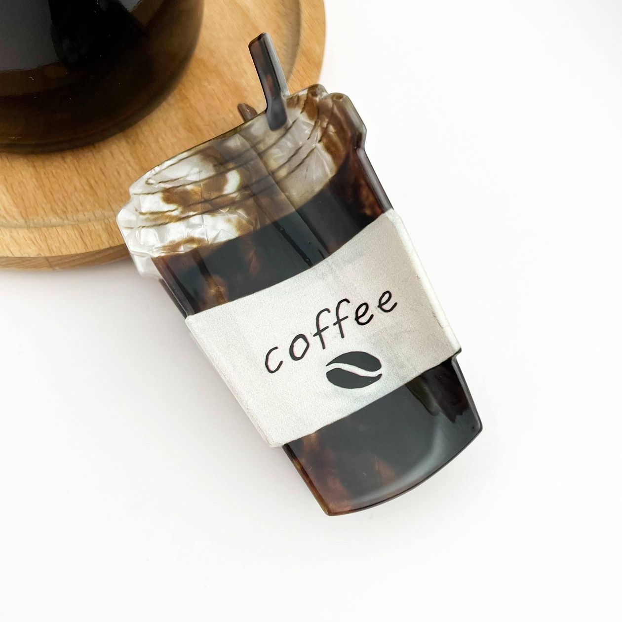 Coffee Hair Claw Clip