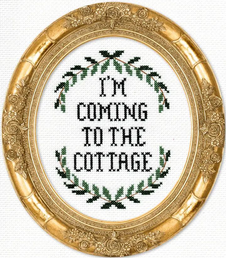 Rose & Lee Co Deluxe Cross Stitch Kit, I'm Coming To The Cottage Home & Gifts