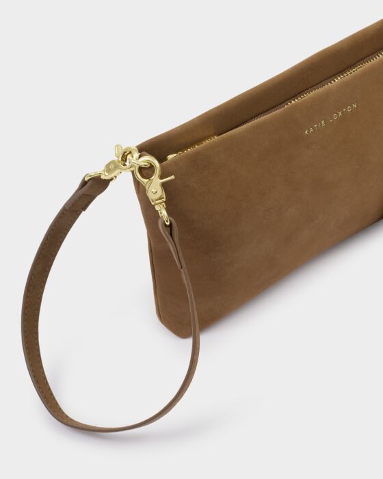 Rose & Lee Co Cord Shoulder Bag, Caramel Suedette BAGS