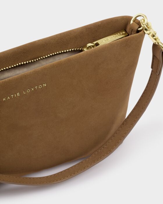 Rose & Lee Co Cord Shoulder Bag, Caramel Suedette BAGS