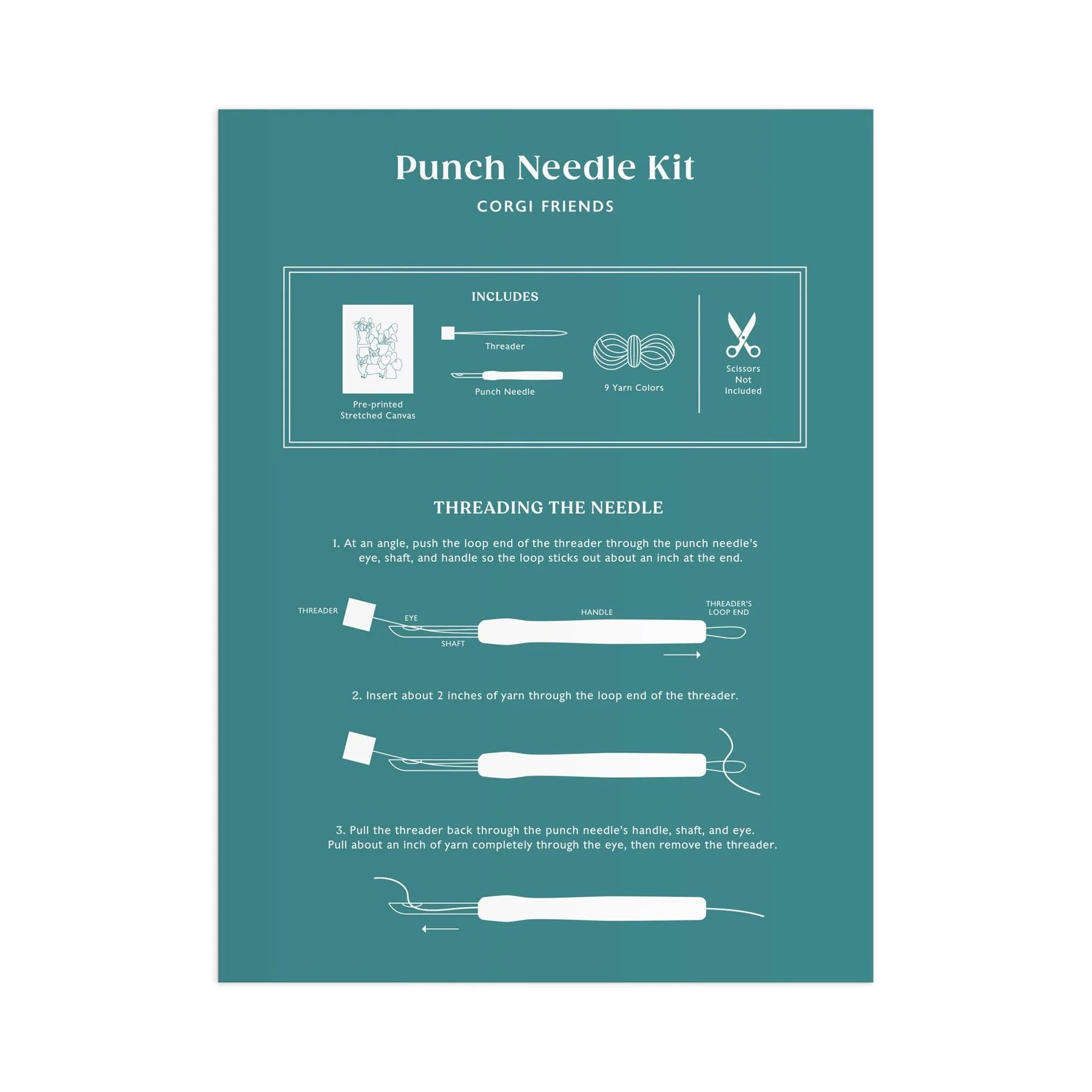 Corgi Punch Needle Kit