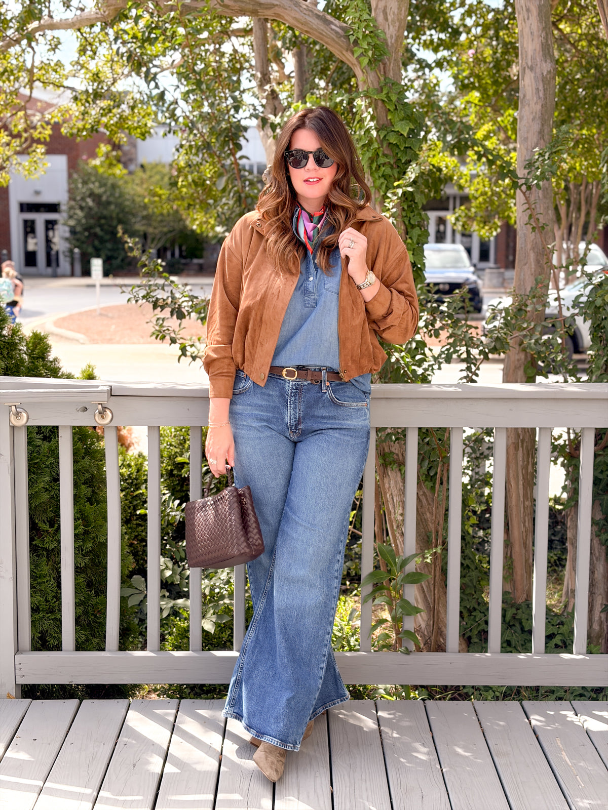 Rose & Lee Co Corin Bubble Jacket, Saddle Suede by Z Supply Jackets