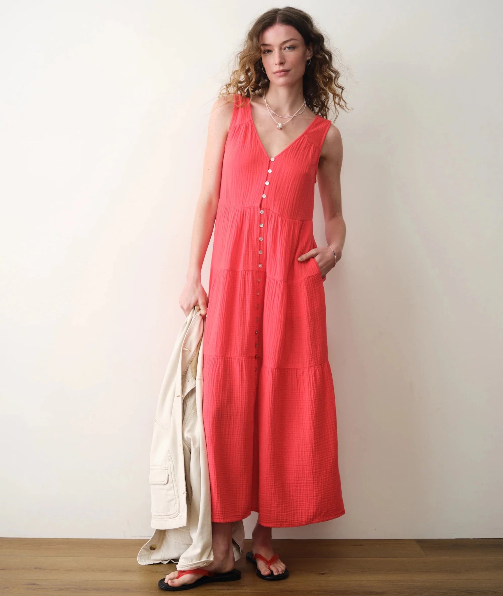 Rose & Lee Co Corinne Dress, Blush by Marine Layer Casual Dresses