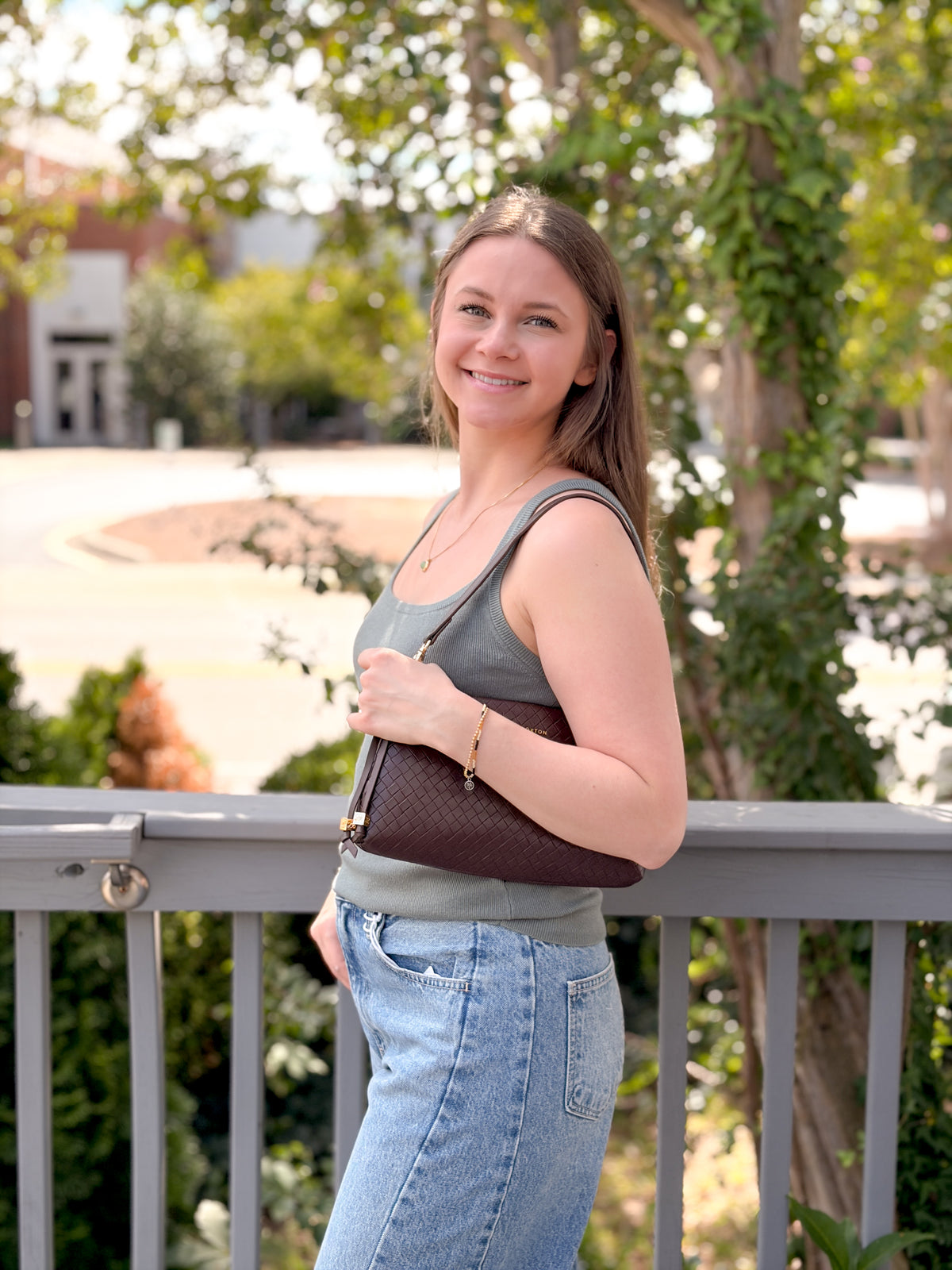 Rose & Lee Co Corinne Tank, Dark Sage Tanks