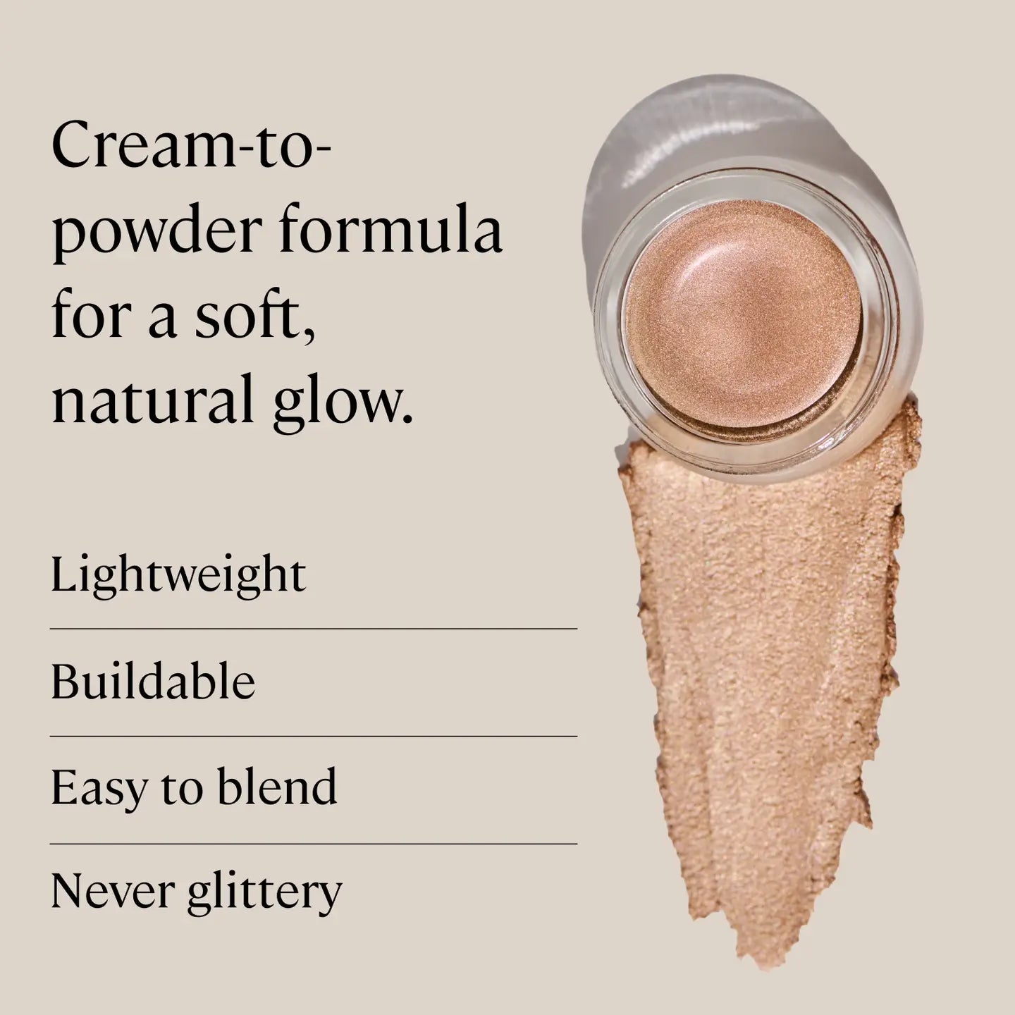 Rose & Lee Co Cream Highlighter, Champagne Bath & Body