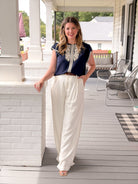 Rose & Lee Co Bexley Top, Navy Work Tops