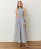 Rose & Lee Co Darcy Dress, Navy Stripe by Marine Layer Casual Dresses