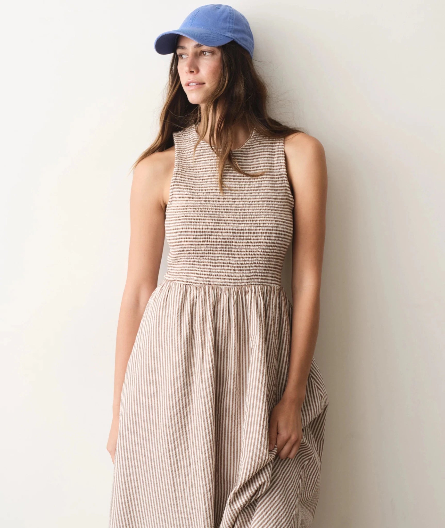 Darcy Dress | Mocha Stripe