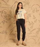 Floral Graphic Print Short Sleeve Cropped Tee