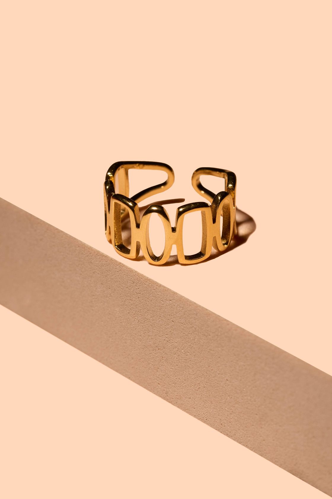 Gold Geometric Ring