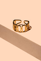 Gold Geometric Ring