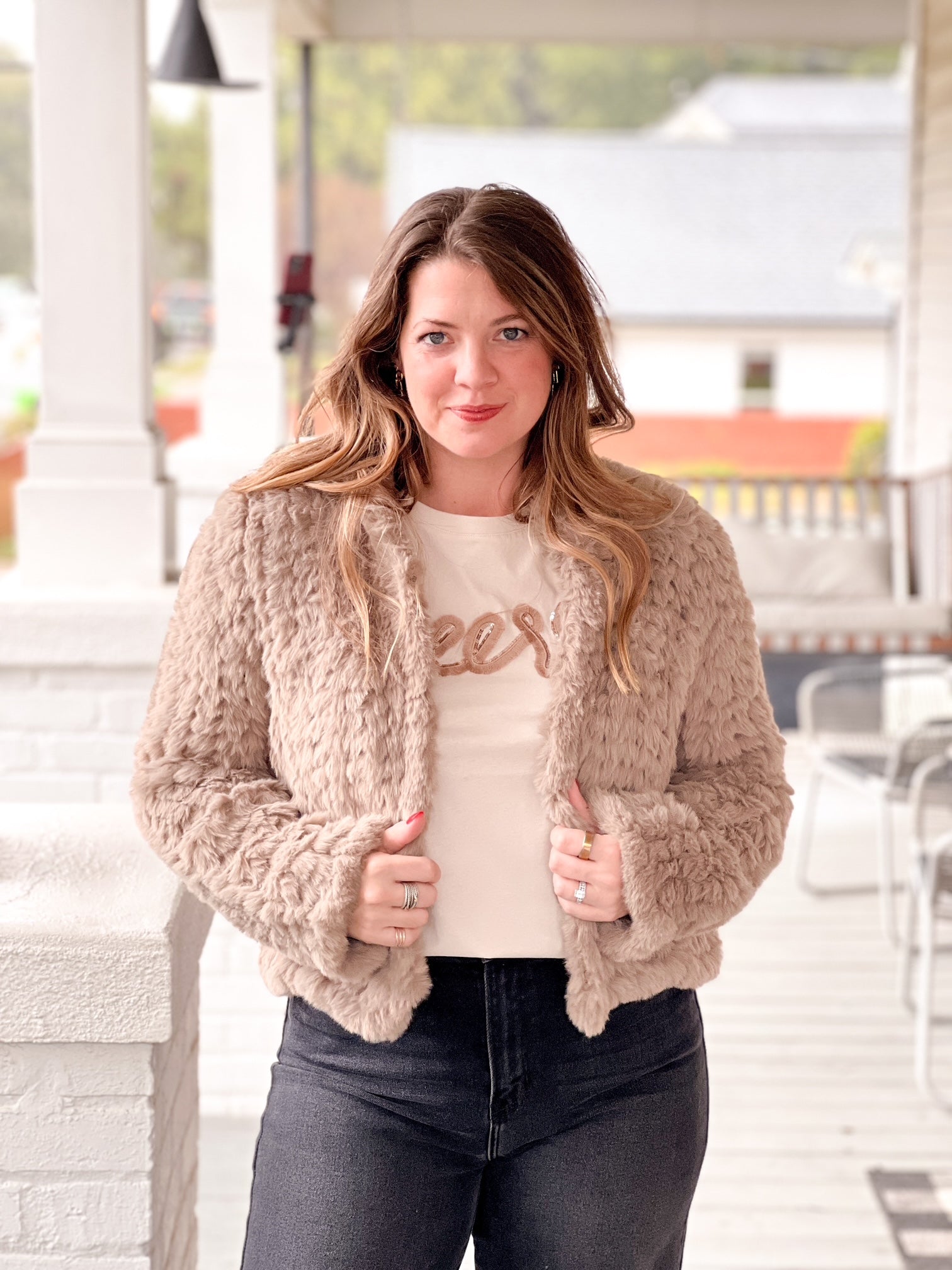 Faux Fur Stone Jacket