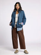 Indigo Blue Quilted Jacket