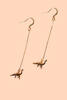 Rose & Lee Co Dino - Mite Brontosaurus Earrings, 18K Gold Plated Earrings