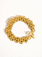 Rose & Lee Co Donni Bold Weave Bracelet, 18k Gold Bracelets