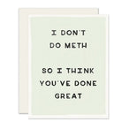 Rose & Lee Co Don't Do Meth Card Stationery
