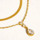 Rose & Lee Co Dorielle 18K Gold Non-Tarnish Layered Teardrop Necklace Necklaces