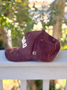 Rose & Lee Co DURHAM Arched/Upside Down Micro-Corduroy Hat, Brown Accessories
