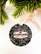 Durham NC Black Metal Ornament