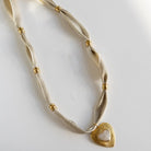 Neutral Scarf Necklace