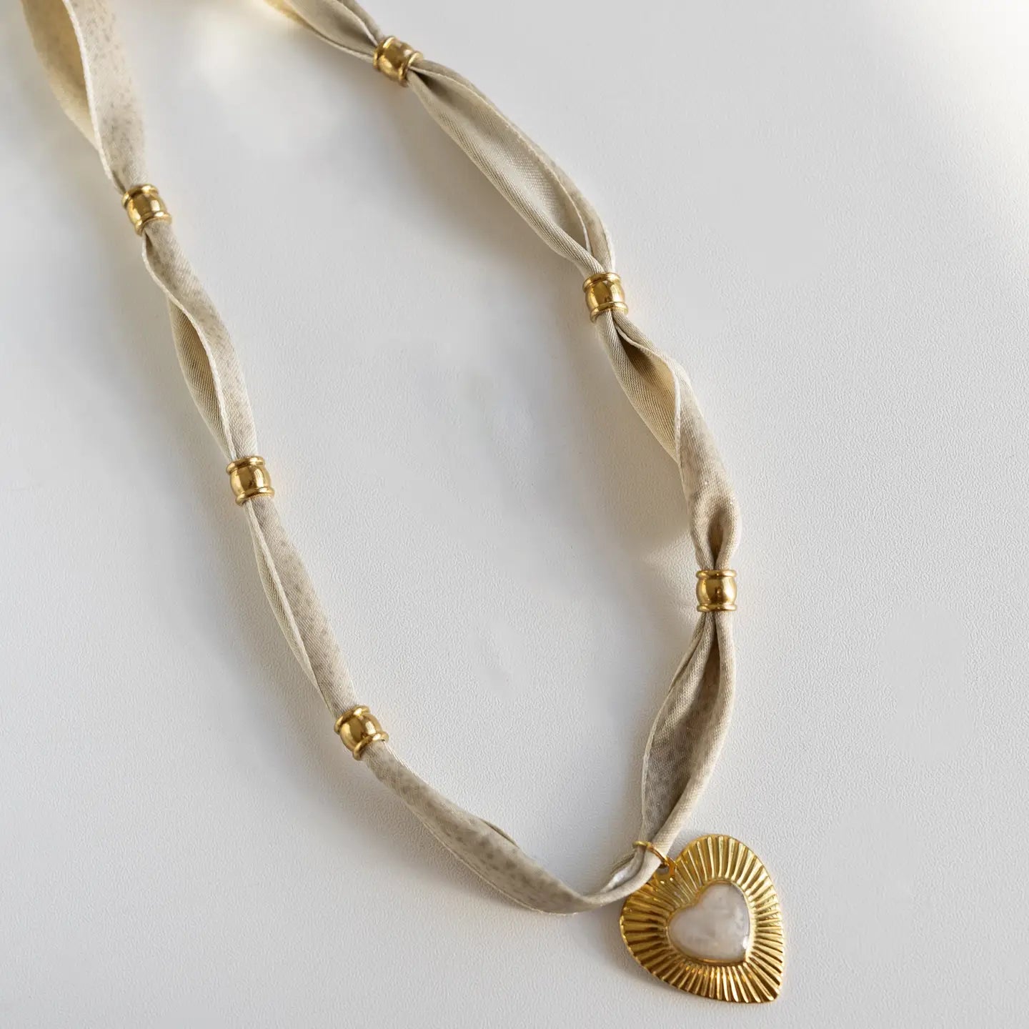 Neutral Scarf Necklace