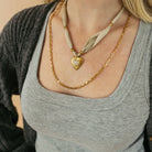 Neutral Scarf Necklace