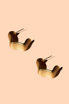 Rose & Lee Co Echo Hoops, 18k Gold Plated Earrings