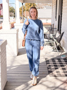 Indigo Blue Mineral Wash Joggers