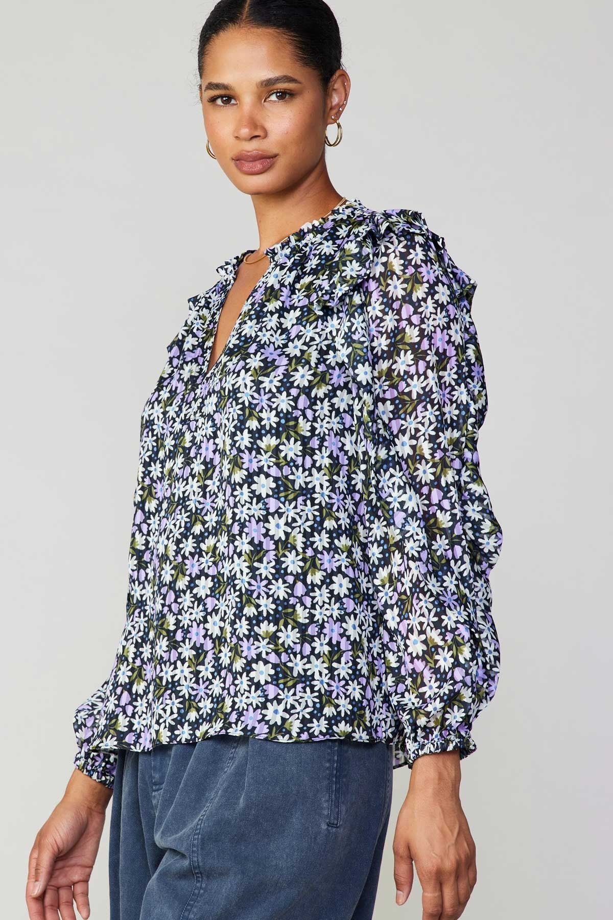 floral long sleeve top 
