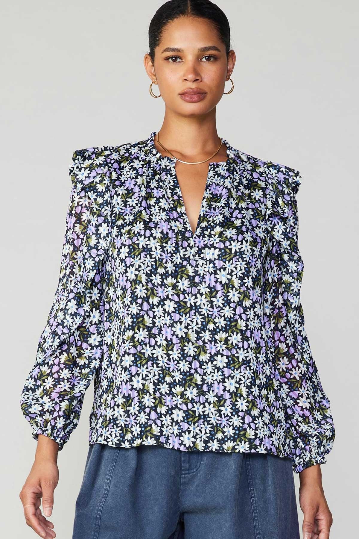 floral long sleeve top 