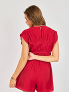 Rose & Lee Co Erin Romper, Red Romper