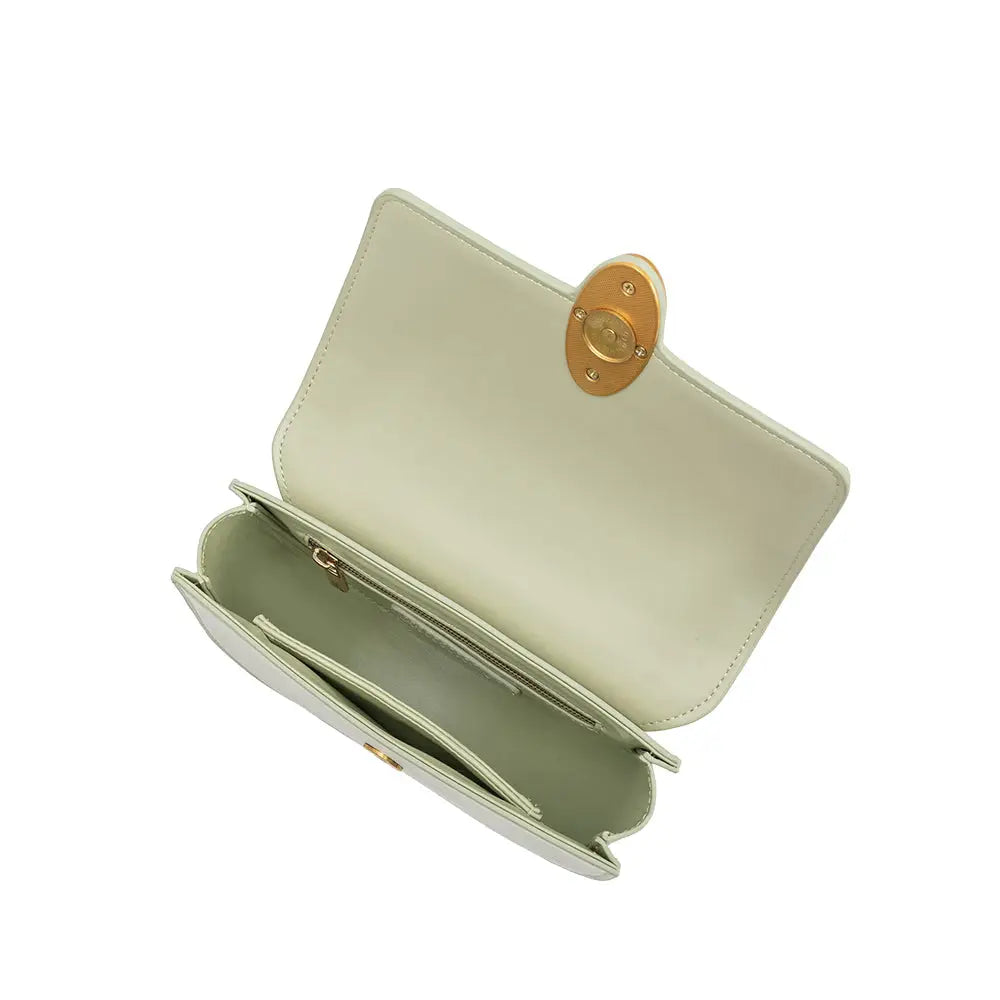 Crescent Top Handle Crossbody Bag in Mint