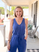 Rose & Lee Co Lisa Jumpsuit, Blueberry Jumpsuit