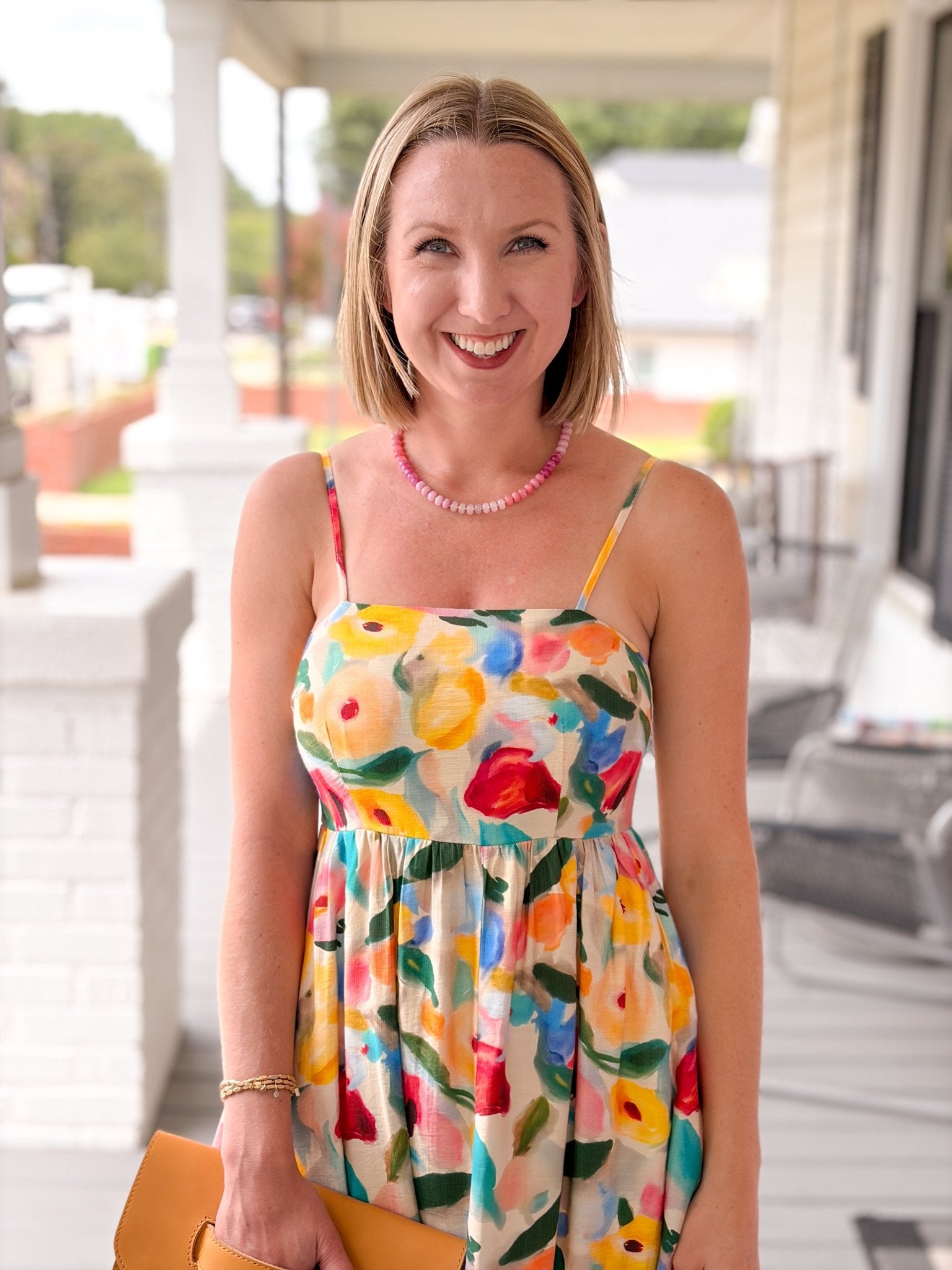 Rose & Lee Co Bloom Dress, Watercolor Floral Casual Dresses