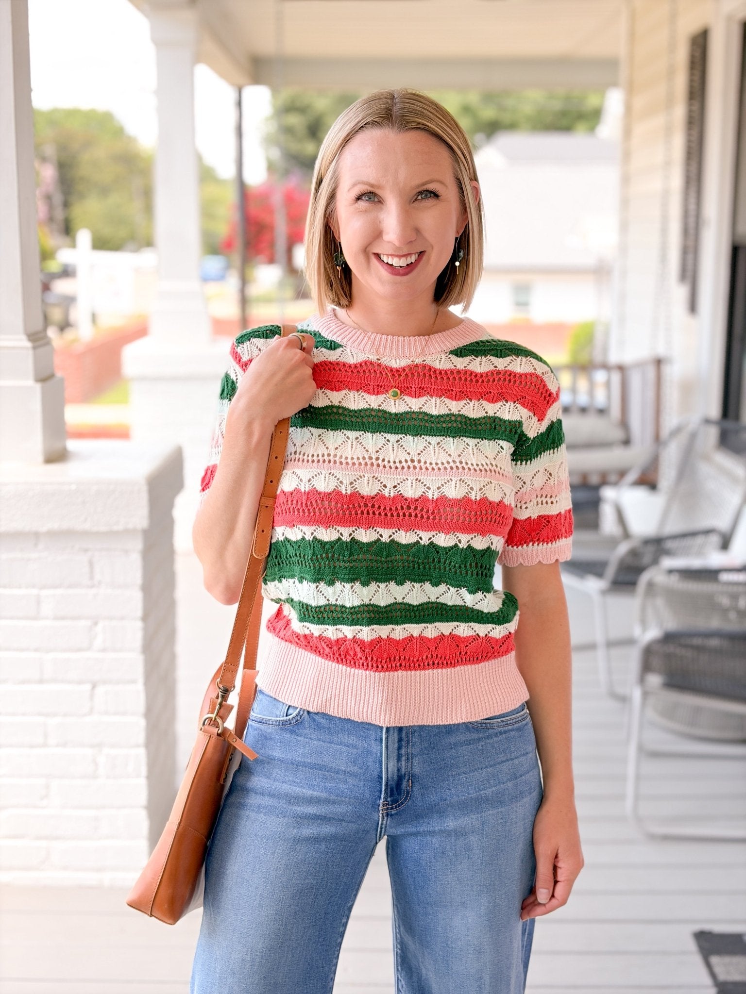 Rose & Lee Co Mina Top, Multi short sleeve