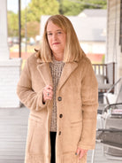 light brown faux fur jacket