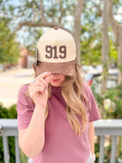 Rose & Lee Co 919 Corduroy Hat, Brown & Cream Accessories
