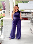 Navy Sleeveless Tank Top